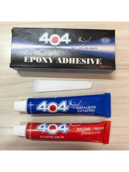 404 Plastik Çelik Hızlı Yapıştırıcı 16 gr Şeffaf Isı ve Kimyasallara Dayanıklı Tüm Yüzeyler İçin Epoksi - 2