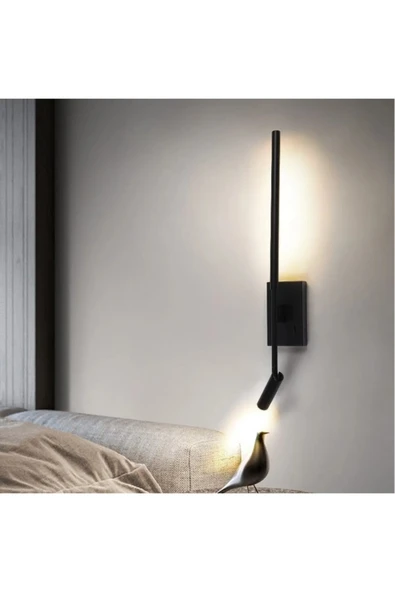 ekim aydınlatma 6+3 Watt, Döner Direk, Oynar Başlıklı modern Yatakbaşı Armatür, Led Duvar Aplik, - 1