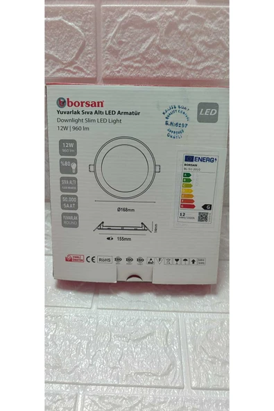 ekim aydınlatma 12 W yuvarlak sıva altı slim led armatür BEYAZ - 1