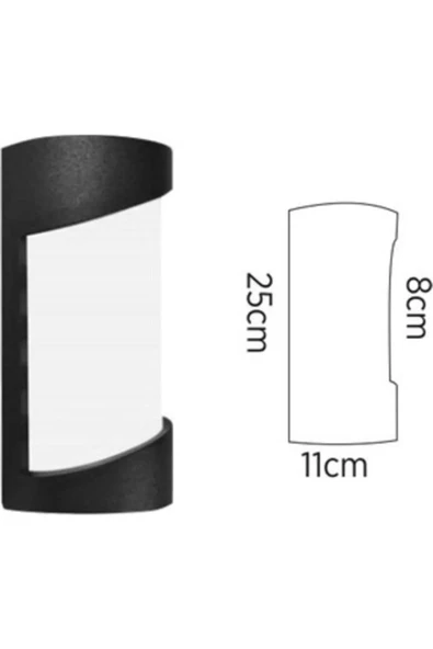 ekim aydınlatma 24 Watt Ledli Oval boş Aplik, Banyo, Teras, Veranda, Balkon, - Resim 5