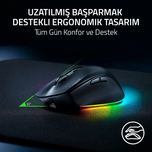 Razer Pro Click V2 Kablosuz Mouse 30k Dpi Siyah RZ01-03900100-R3M1 - 3