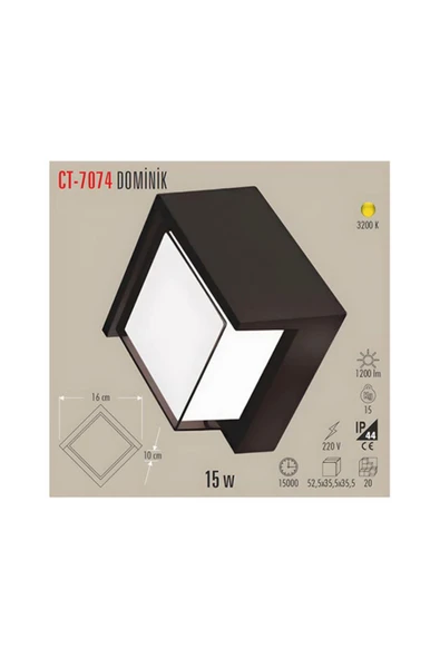Sıva Üstü Led Aplik 12w Gün Işığı Renk Ct-7074 - 3