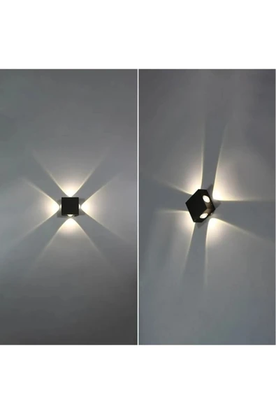 ekim aydınlatma 4 Watt Dekoratif İç ve Dış Mekan Led Aplik, (Elektriğe Bağlı Çalışır) Duvar Apliği - 3