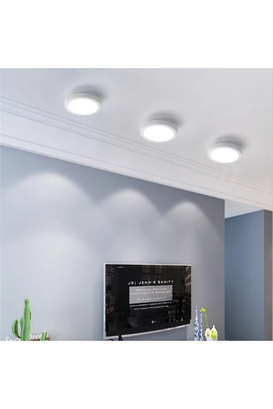 30 W Led Panel - Gün Işığı (3000K) - Beyaz Kasa - Yuvarlak - Sıva Üstü - CT-5273G - 2