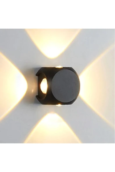 ekim aydınlatma 4 Watt Dekoratif İç ve Dış Mekan Led Aplik, (Elektriğe Bağlı Çalışır) Duvar Apliği - 3
