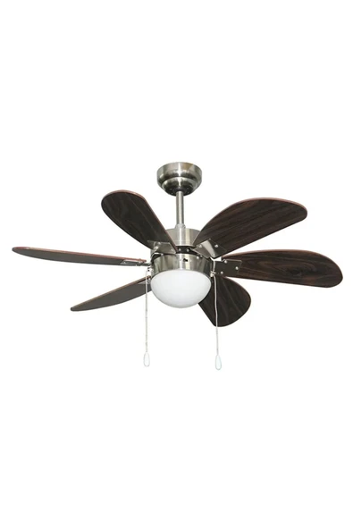 ekim aydınlatma Kcf280 60w Ahşap 6 Kanatlı Avizeli Tavan Vantilatörü - 3