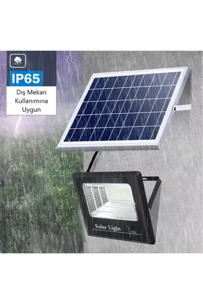 ekim aydınlatma 100 W Kumandalı Güneş Enerjili Solar Led Projektör - Beyaz Işık (6500K) - - 5