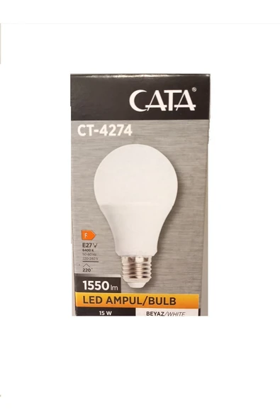 15 Watt Led Ampul BEYAZ 6400K  10 Adet Ct-4274 - 2