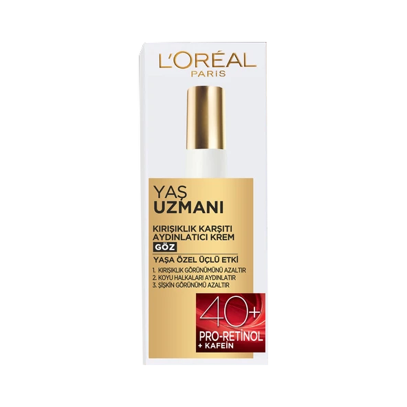 Loreal Paris STD Yaş Uzmanı 40+ Kırışıklık Karşıtı Aydınlatıcı Göz Kremi Klasik - Resim 2