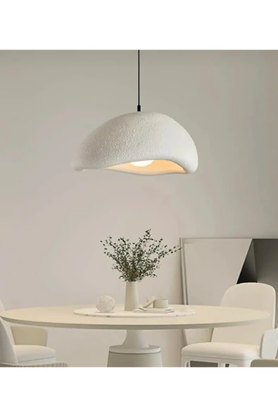 Taş Avize, Modern İskandinav Rustik Bohem Avize, Gerçek Taş Dokulu Avize, Sarkıt Avize - 1