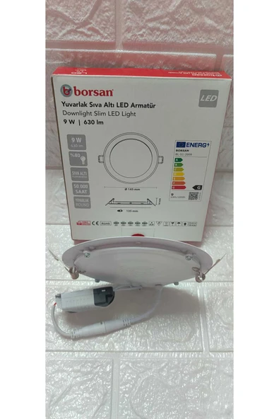 ekim aydınlatma 9 W yuvarlak sıva altı slim led armatür BEYAZ - 1