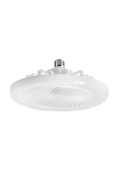 CT-1153 Poyraz Fanlı LED 42 Watt Ampul Lamba Beyaz Işık Vantilatör Aydınlatma E27 3 Renk Dim Ed - 5