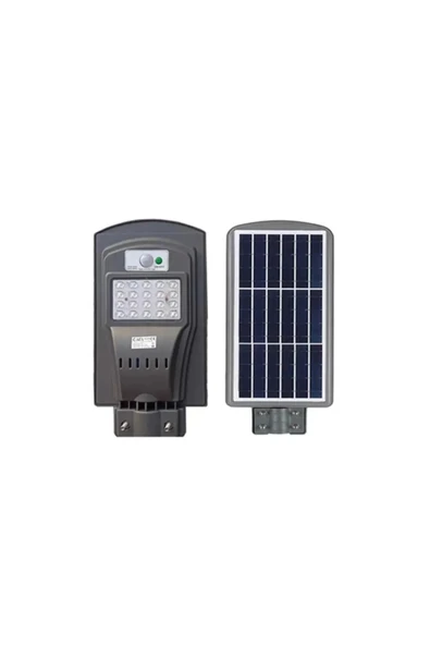 ekim aydınlatma 60 w solar dış mekan sokak lambası uzaktan kumandalı beyaz ışık - 1