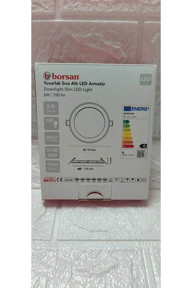 ekim aydınlatma 6W yuvarlak sıva altı slim led armatür GÜNIŞIĞI - 1