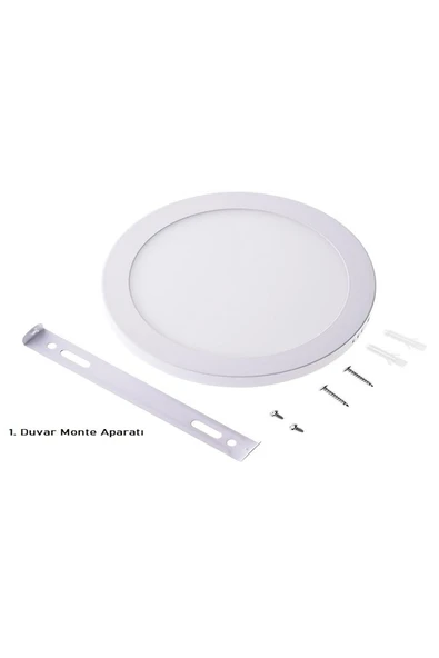 25w Beyaz Kasa Sıva Üstü Oval Led Panel Armatür Ct-5271b-b Beyaz Işık - 1