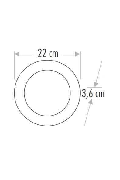 25 Watt Panel Led Armatür Sıva Üstü Yuvarlak Ct 5271 Günışığı Sarı Işık 3200k Alüminyum Kasa - 3