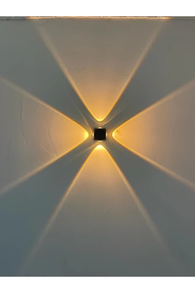 ekim aydınlatma 4 Watt Dekoratif İç ve Dış Mekan Led Aplik, (Elektriğe Bağlı Çalışır) Duvar Apliği - 1