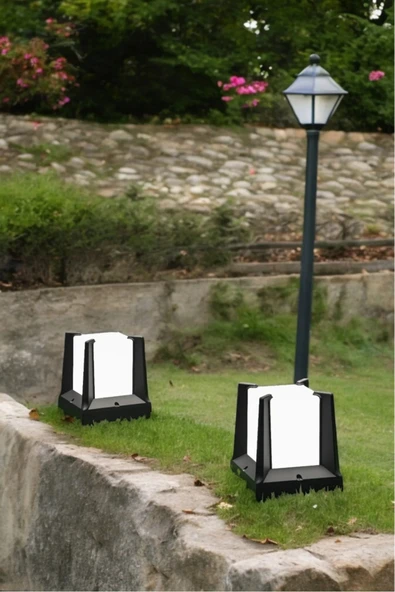 ekim aydınlatma E27 Duylu Dekoratif Set Üstü Bahçe Armatürü, Modern Şık Bahçe Duvar Apliği - 3