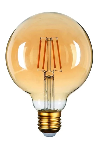 ekim aydınlatma 4 w G95 rustik led flamanlı dekoratif ampul ( DİMLENEBİLİR ÖZELLİKLİ ) - 1