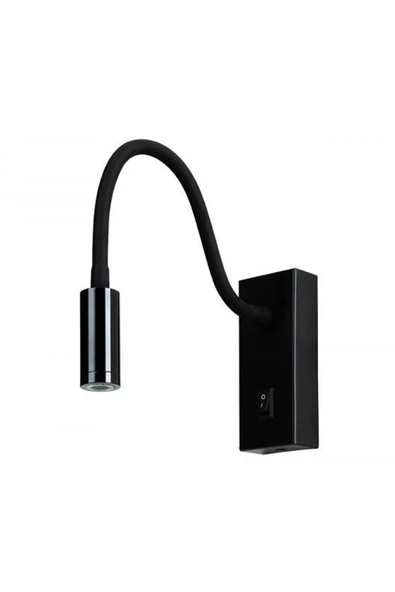 Baykuş Ledli Yatak Başı Okuma Apliği Günışığı Renk Ct-5232 Siyah Kasa - 1