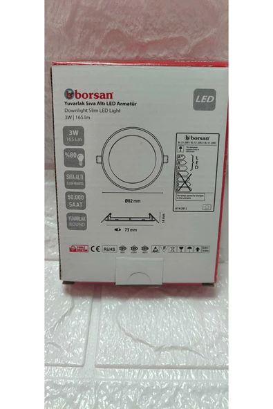 ekim aydınlatma 3W yuvarlak sıva altı slim led armatür BEYAZ - Resim 4