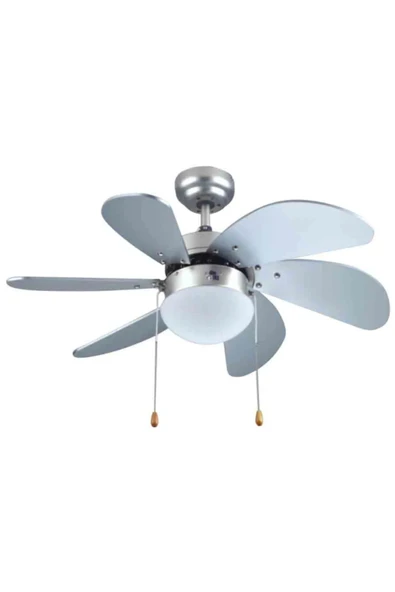 ekim aydınlatma Kcf282 60w Silver 6 Kanatlı Avizeli Tavan Vantilatörü - 2