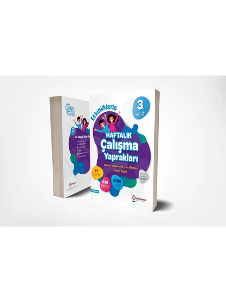 Atlıkarınca Yayınları 3. Sınıf Etkinliklerle Haftalık Çalışma Yaprakları (Türkçe Matematik Fen Bilimleri Hayat Bilgisi) Tüm Dersler ürün görseli 1