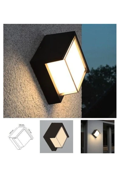 Ekim Aydınlatma 12 Watt 3000k Ledli Dış Mekan,balkon,bahçe,duvar,teras,kamelya Apliği, Led Armatür - 6