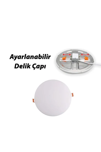 ekim aydınlatma 36 Watt, Beyaz Işık, Delik Çapı Ayarlanabilir Modern Tavan Armatürü - 6
