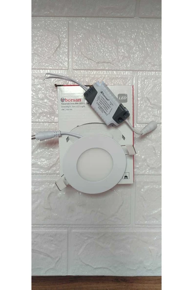 ekim aydınlatma 3W yuvarlak sıva altı slim led armatür BEYAZ ürün görseli