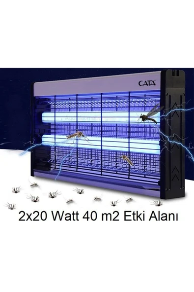 CT-9401 UV Işıklı Elektrikli Sinek Öldürücü Sessiz ve Etkili Haşere Kovucu 2X20W - 2
