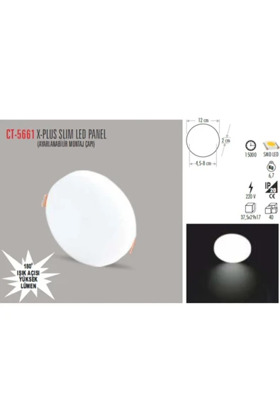 CT5661 X-PLUS LED PANEL AYARLANA BİLİR KASA - 1