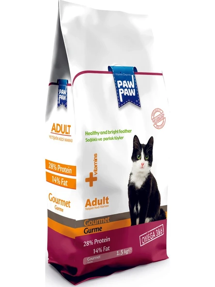 Pawpaw Gurme Yetişkin Kedi Maması 1,5 kg ürün görseli