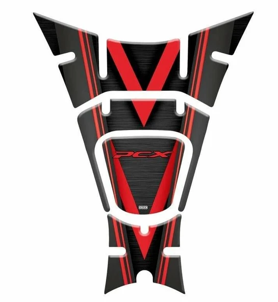 Honda PCX 2018-2020 Kırmızı-Siyah Tank Pad ürün görseli