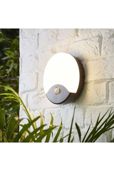 20 W Sensörlü Palermo Led Duvar Armatürü - Sarı Işık (4000K) -gri Kasa - Ct-7092 - 2
