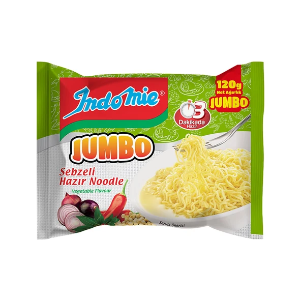 Indomie Noodle Jumbo 120 gr Tavuklu ve Sebzeli 12 li Karma Paket - Resim 2