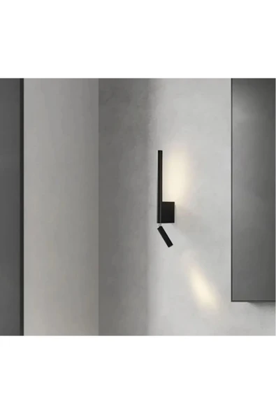 ekim aydınlatma 6+3 Watt, Döner Direk, Oynar Başlıklı modern Yatakbaşı Armatür, Led Duvar Aplik, - 4