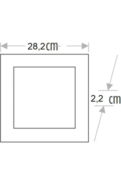 Sıva Üstü Kare Led Armatür 30W 6400K Beyaz CT-5274-B - 6