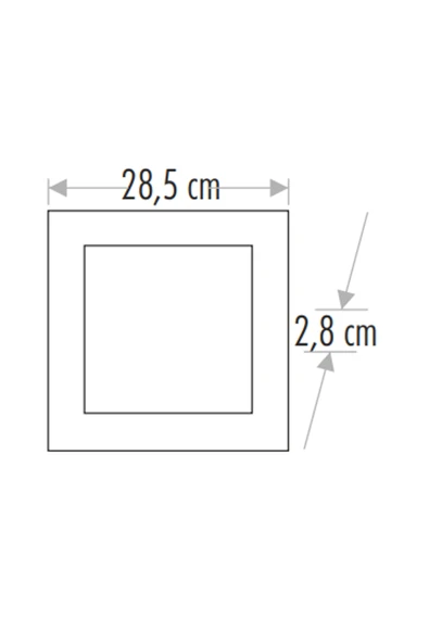 30 Watt Panel Led Armatür Sıva Üstü Kare Ct 5274 Günışığı Sarı Işık 3200k Alüminyum Kasa - 5