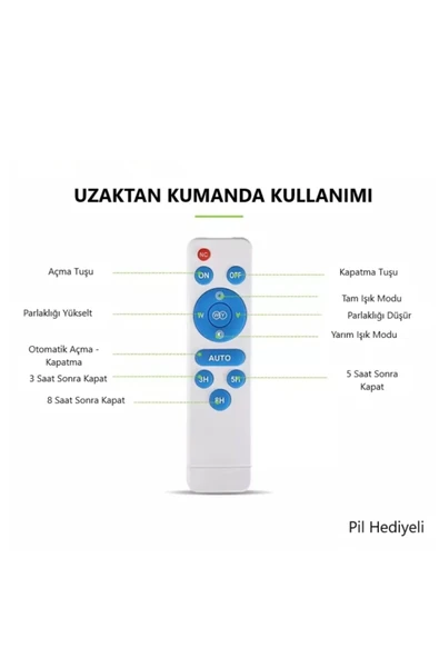 ekim aydınlatma 100 W Kumandalı Güneş Enerjili Solar Led Projektör - Beyaz Işık (6500K) - - 7
