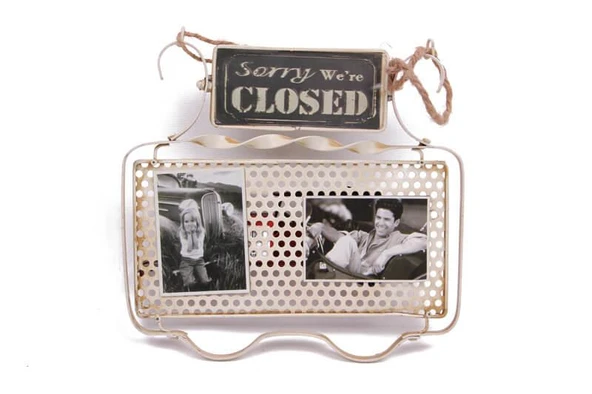 Dekoratif Metal Kapı Yazısı Araba Dekorlu Vintage Hediyelik - 2