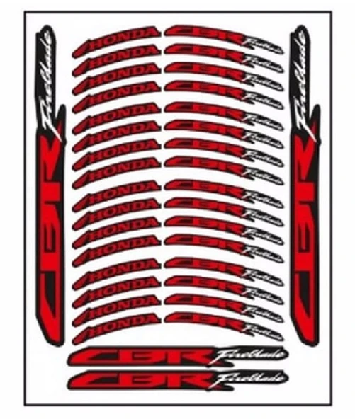 Honda CBR Kırmızı Baskı 1 Set Jant Şeridi ürün görseli