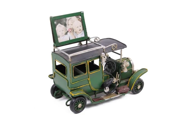 Dekoratif Metal Araba Çerçeveli Biblo Hediyelik - Resim 3