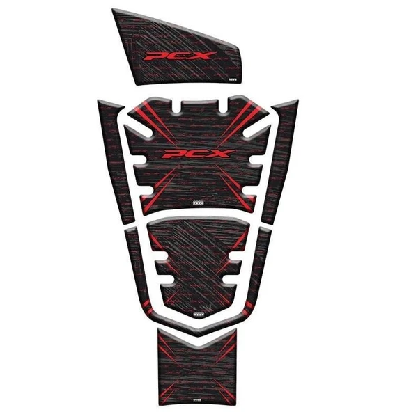 Honda PCX 2021-2024 Kırmızı-Siyah Tank Pad ürün görseli