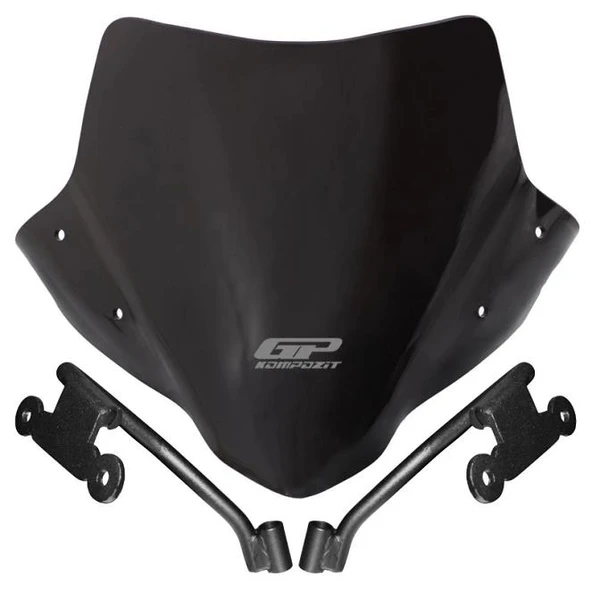 GP Kompozit Honda CB500F 2014-2020 Uyumlu Kısa Ön Cam Siyah ürün görseli