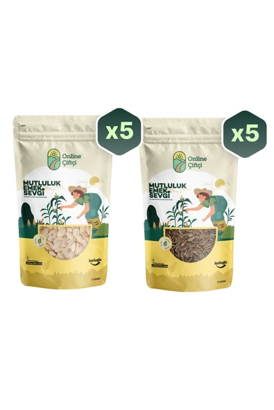 Online Çiftçi Tuzlu Kabak ve Dakota Çekirdeği Avantaj Seti 10x100Gr ürün görseli 1