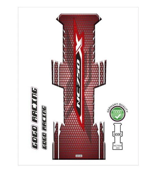 Honda NC 750 X Kırmızı-Gri Tank Pad ürün görseli