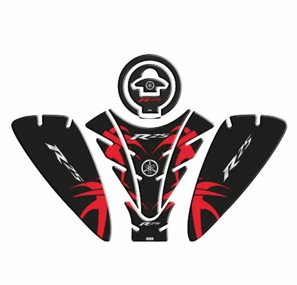 Yamaha R25 2019 Siyah-Kırmızı Tank Pad Set ürün görseli
