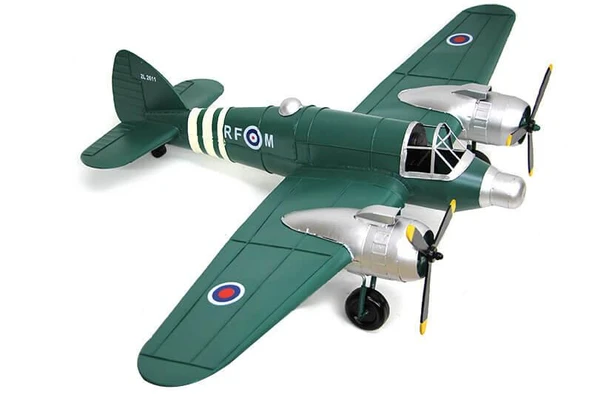 Dekoratif Metal Uçak Vintage Ev Ofis Hediyelik Savaş Uçağı ürün görseli 1