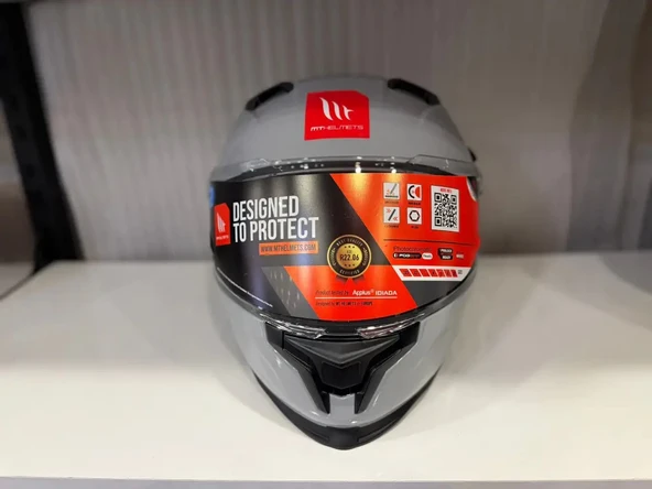 KASK MT BRAKER SV SOLİD A12 PARLAK NARDO GRİ - Resim 3